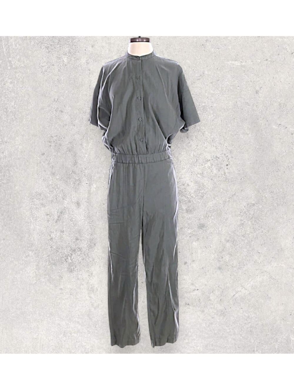 Lululemon  Perfectly Poised Short Sleeve Cinch Waist Olive Green Jumpsuit 8